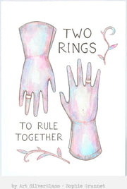 Gratulationskort - Two Rings, To Rule Together