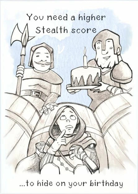 Gratulationskort - You need a higher Stealth score
