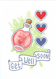 Gratulationskort - Get well soon