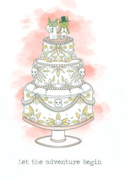 Gratulationskort - Goblin Wedding Cake