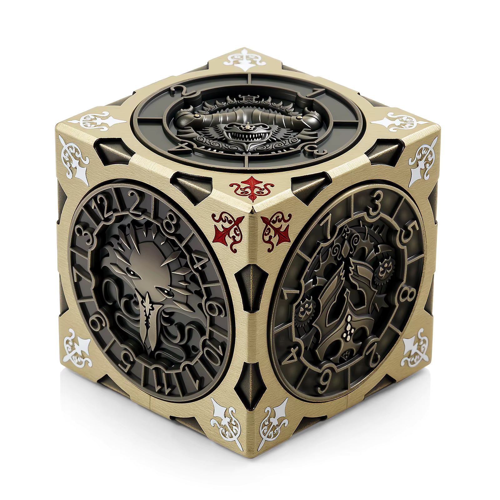 Hexagonal Spinner Dice Cube (Brass)
