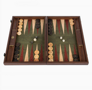 Handcrafted Cork Backgammon Set with Oak Checkers