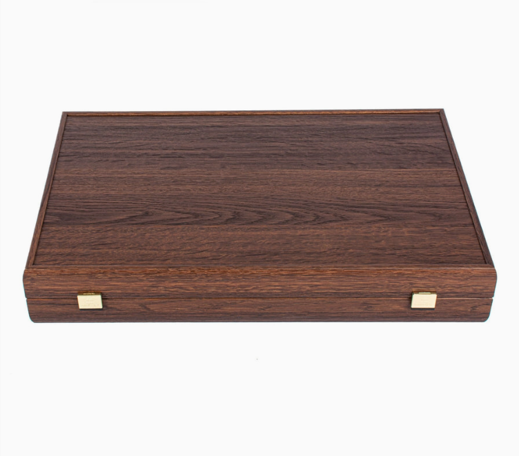 Handcrafted Cork Backgammon Set with Oak Checkers