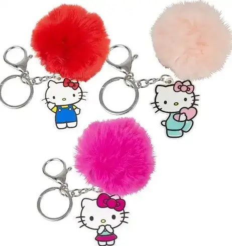 Hello Kitty key hanger plush pompom 7cm