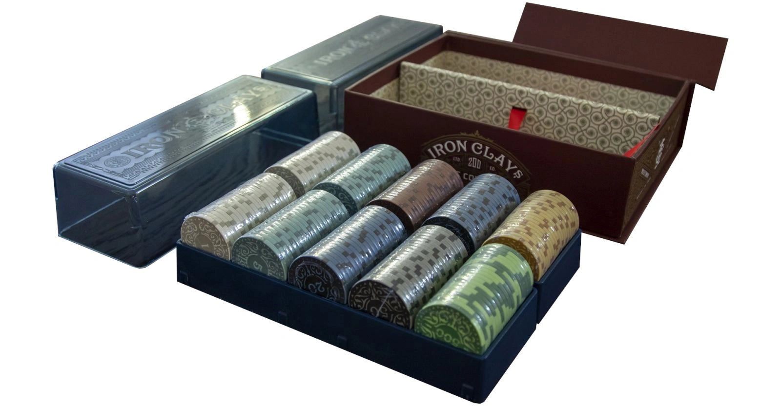 Iron Clays 200 Printed Box with Chips (for Brass etc)