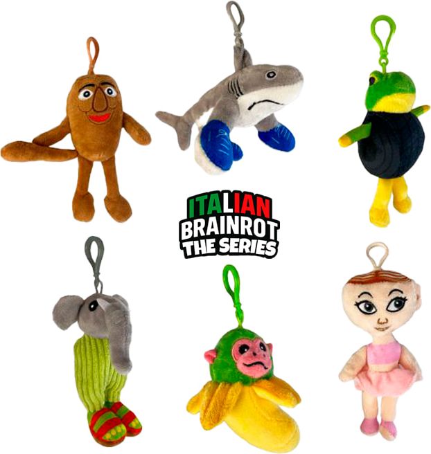 Italian Brainrot AI Plush Bagclip 13cm