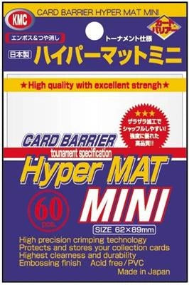 KMC Small Sleeves - Hyper Mat White (60 Sleeves)
