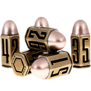 BRASS D6 BULLET DICE SET | COOL & CUSTOM D6 SET