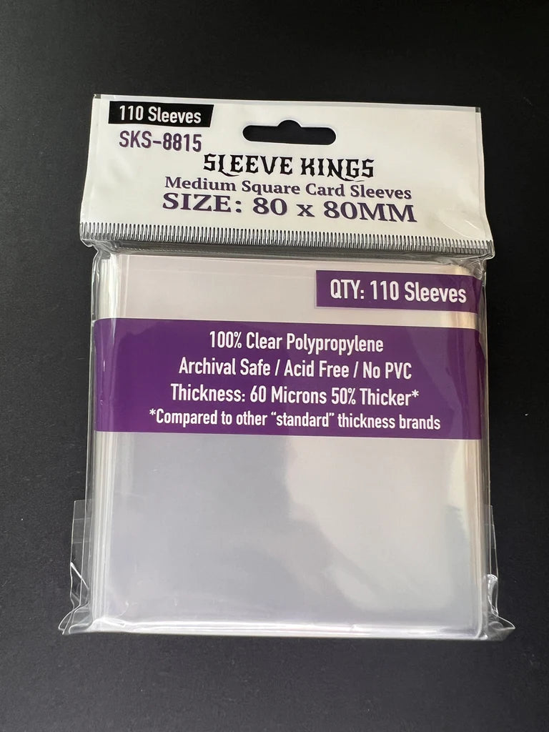 Sleeve Kings - Medium Square Card Sleeves, 80x80mm (110)