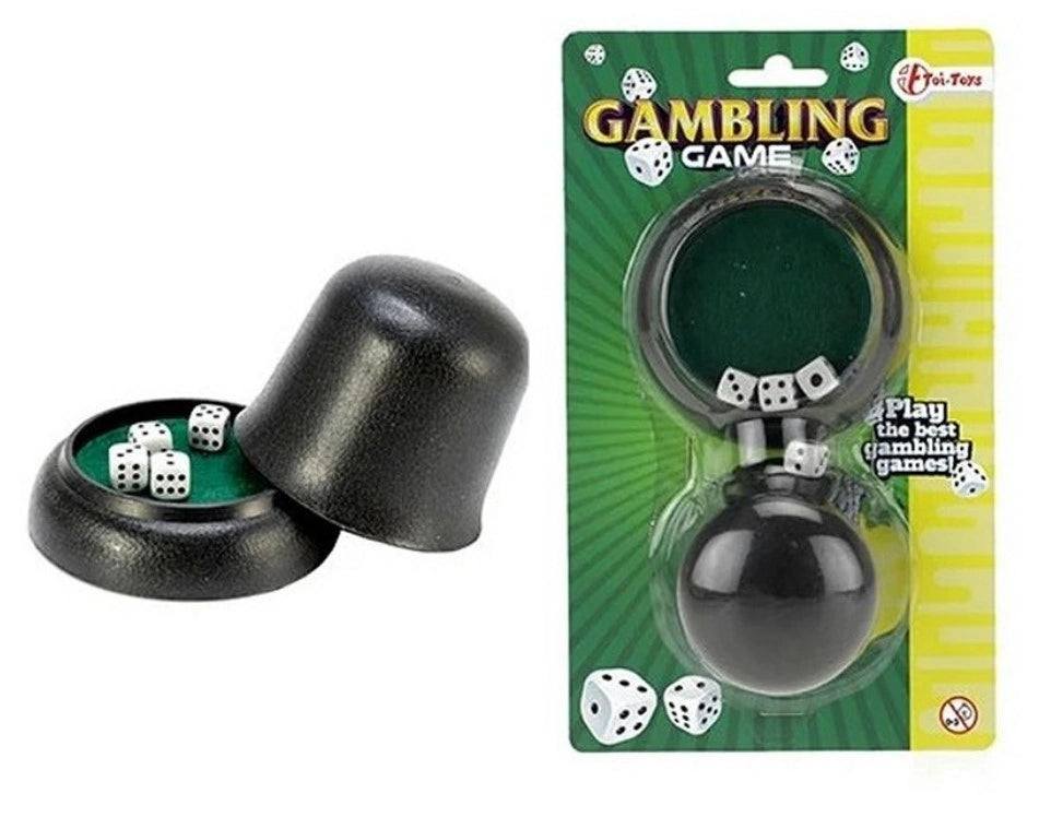 Mini dice game - 5x dice + cup