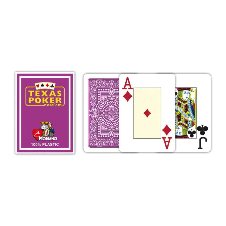 Modiano Texas Poker Hold'em Jumbo Index Plastic cards (purple)