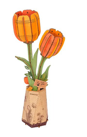 Orange Tulip - Wooden Flower Bouquet - Rowood