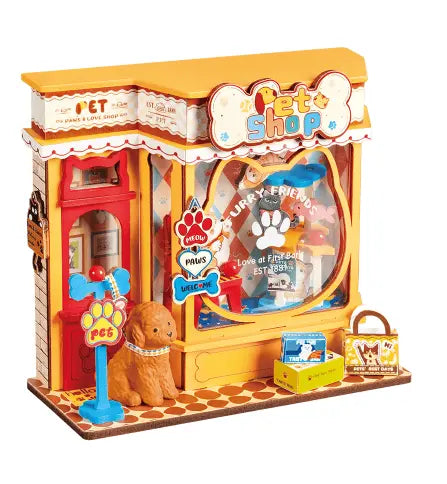 Pawfect Pet Shop - DIY Miniature House, Bookshelf Decoration Kit - Rolife