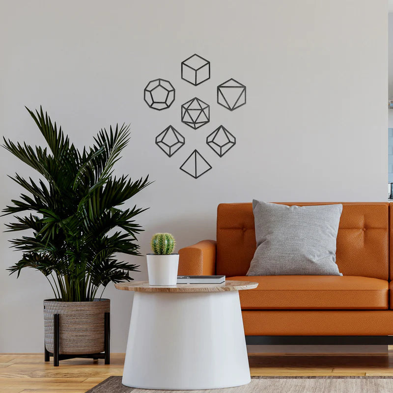 Wooden Dice Outline Décor Set