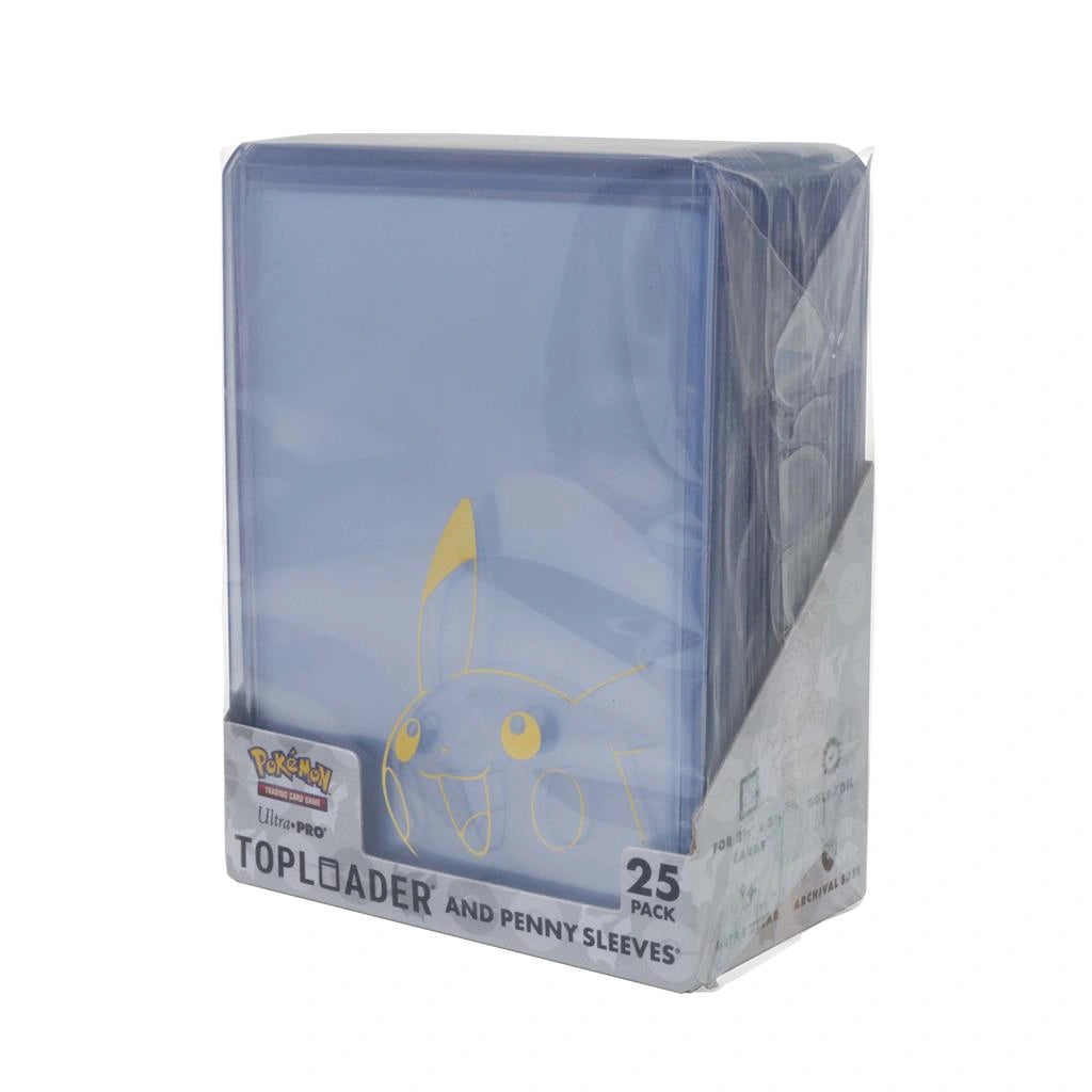 Pikachu Toploader And Penny Sleeves Combo Pack For The Pokémon Trading Card Game (25 Pack)