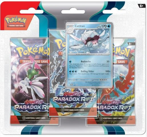 Pokémon TCG - Scarlet & Violet 4 Paradox Rift 3-pack Blister - Cetitan