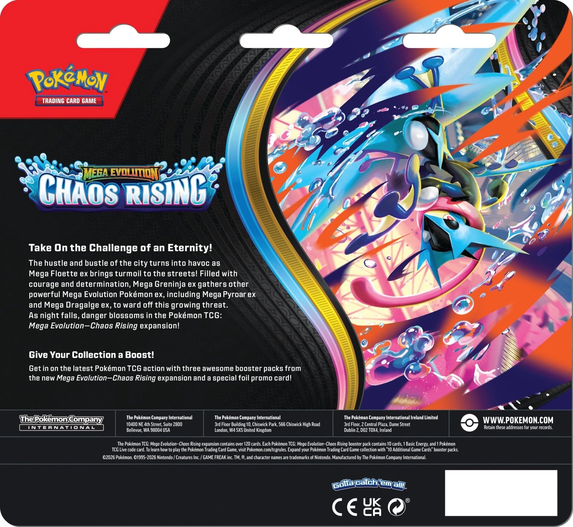 Pokémon TCG: Mega Evolution - Chaos Rising 3-Pack Blister