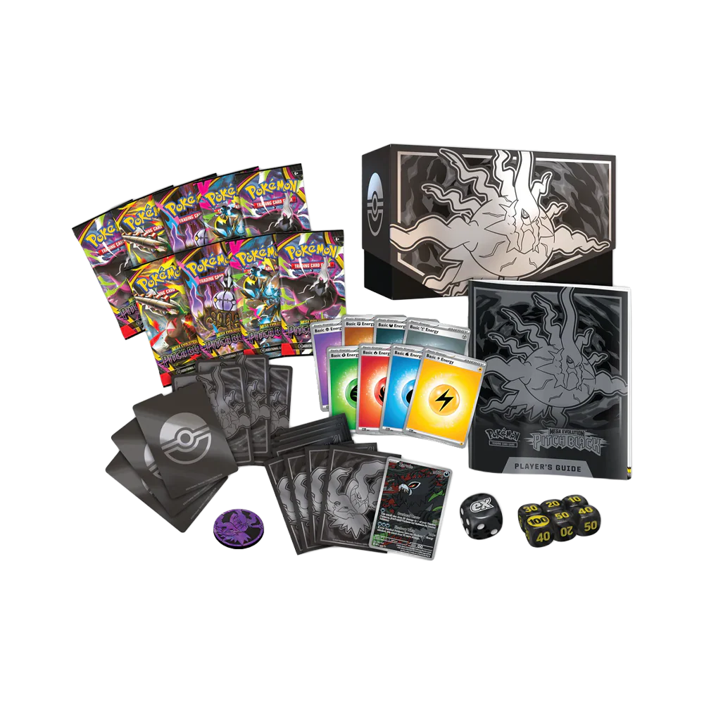 Pokémon TCG: Mega Evolution - Pitch Black Elite Trainer Box (Max 1 per kund)