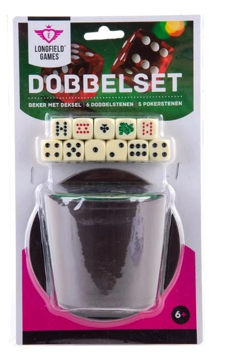 Poker cup with lid and dice