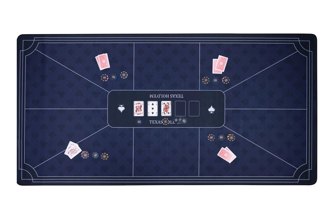 Pokermatta blå (180x90cm)
