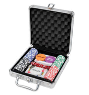 Poker set: 100 poker chips in aluminum case (3756)