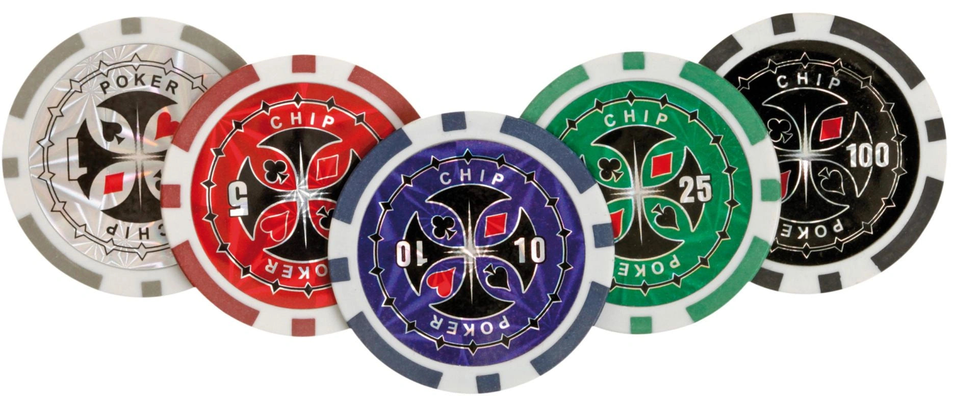 Poker set, 300 poker chips in aluminium case (3757)