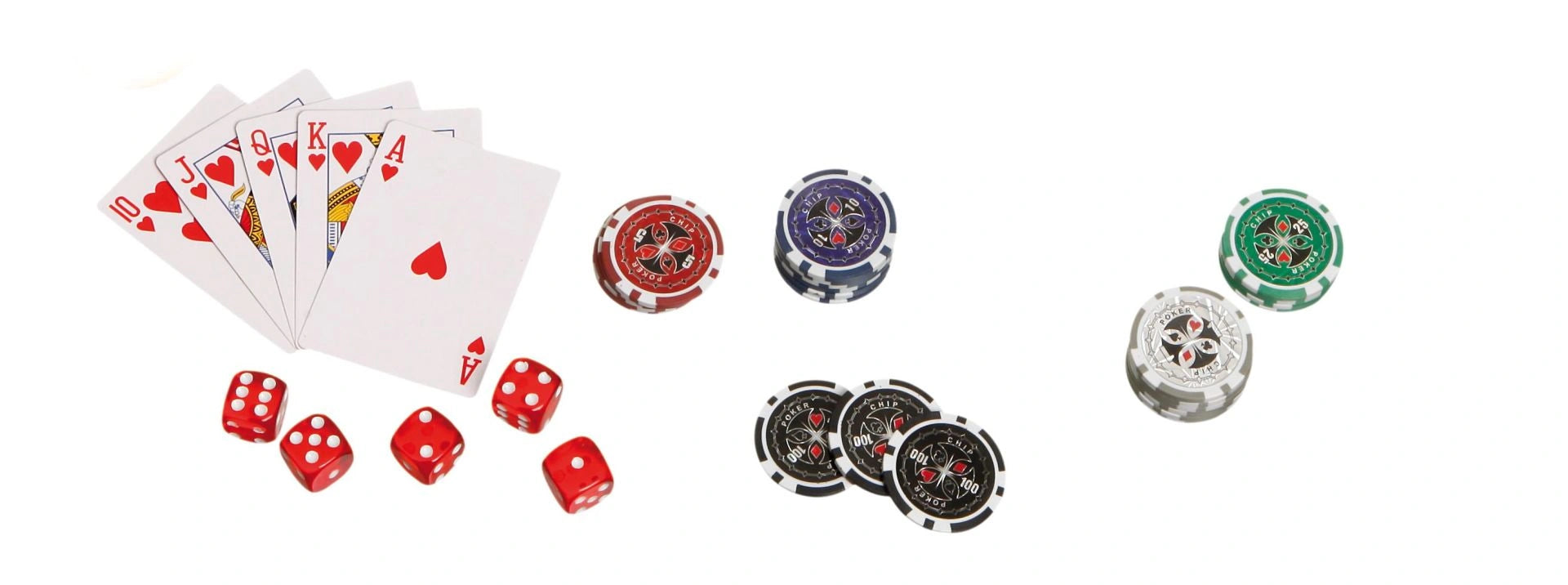 Poker set, 300 poker chips in aluminium case (3757)