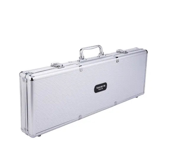 Poker set in silver case, low stake 500 chips (14 grams)