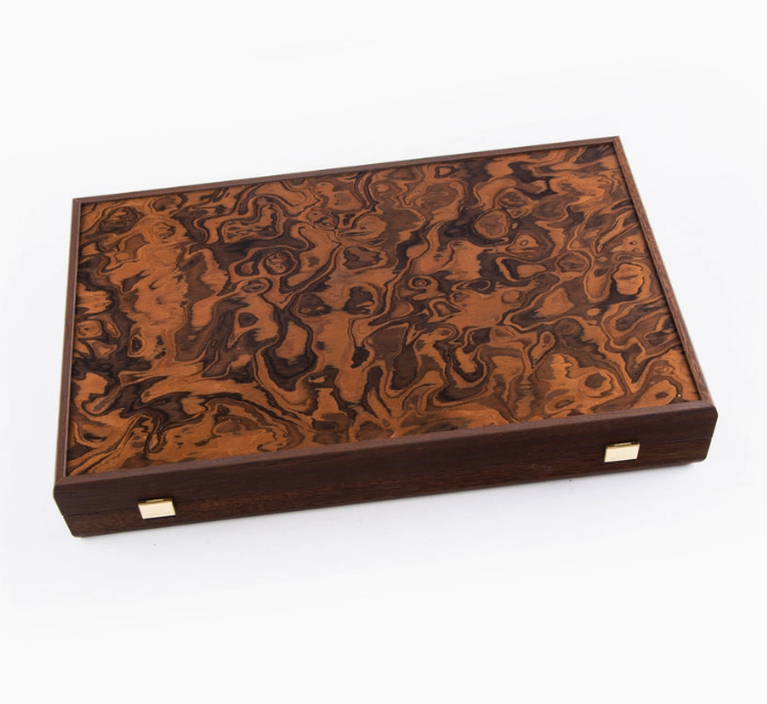 Premium Handcrafted California Walnut Burl Backgammon Set
