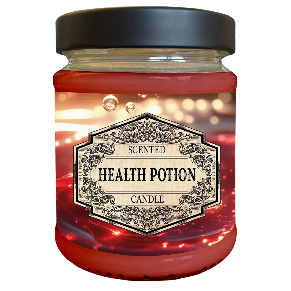Scented Candle Health Potion with Surprise Dice
