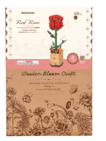 Red Rose - Wooden Flower Bouquet - Rowood