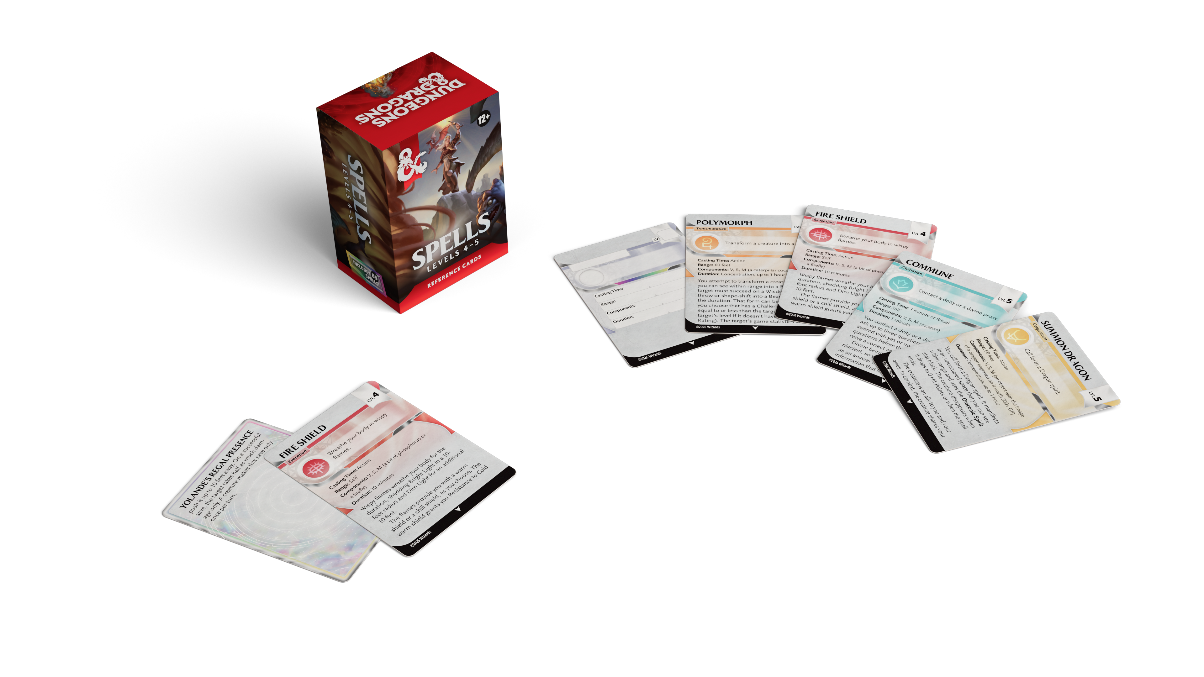 D&D Reference Cards - Spells (Levels 4-5)