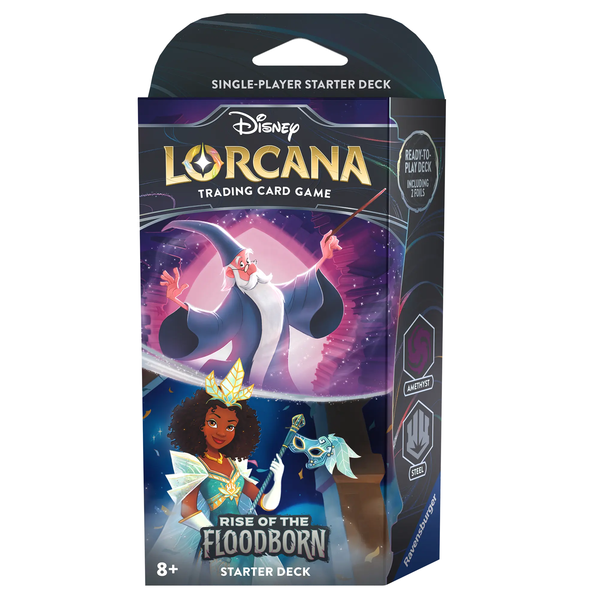 Disney Lorcana TCG: Rise of the Floodborn - Starter deck - Merlin and Tiana (Amethyst & Steel)