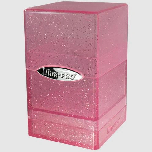 Satin Tower Deckbox Glitter Pink