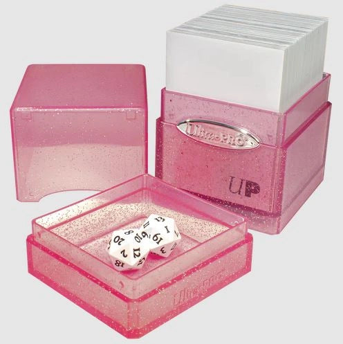 Satin Tower Deckbox Glitter Pink
