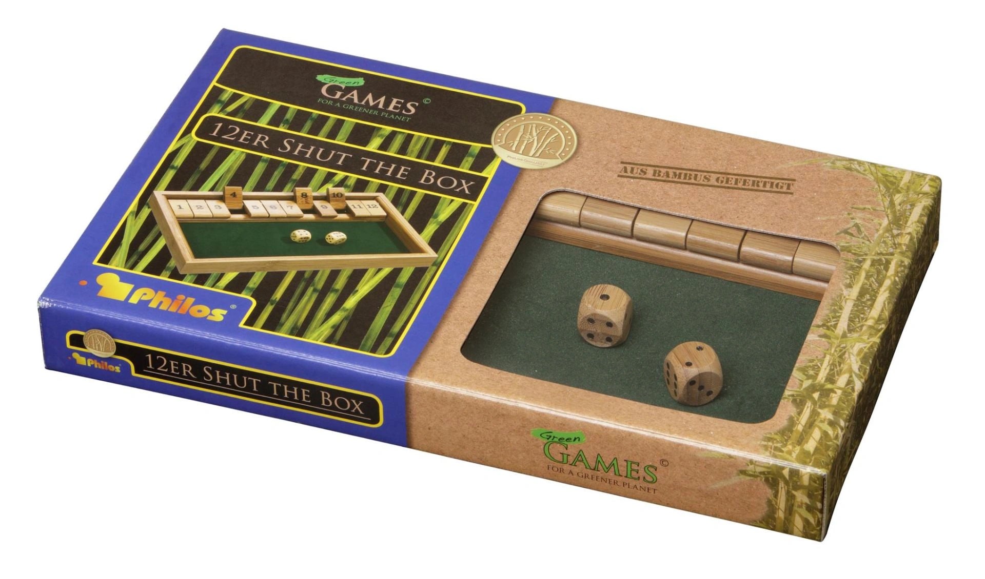 Shut The Box, 12 numbers, bamboo (3271)