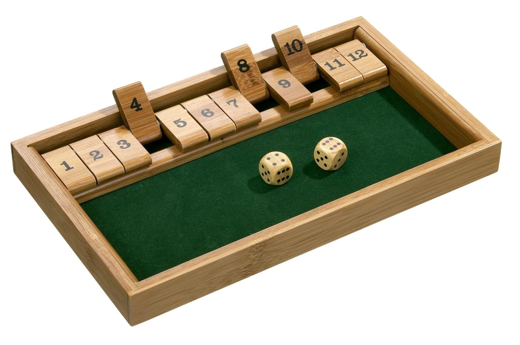 Shut The Box, 12 numbers, bamboo (3271)