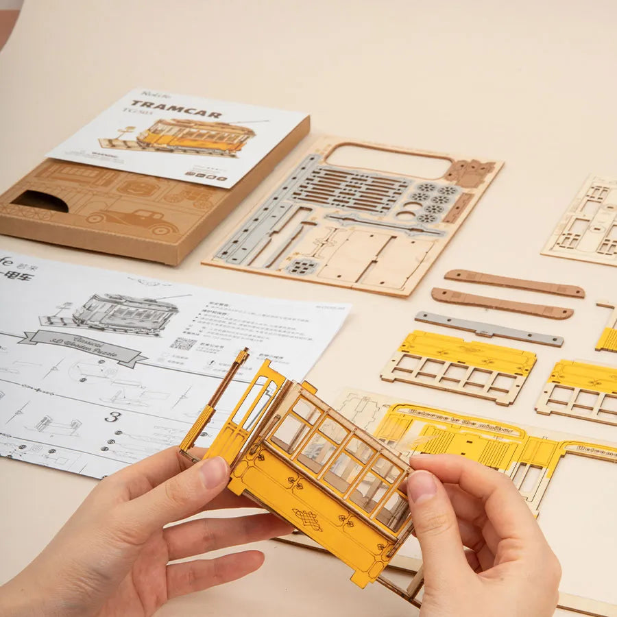Tramcar - 3D Wooden Puzzle DIY - Rolife