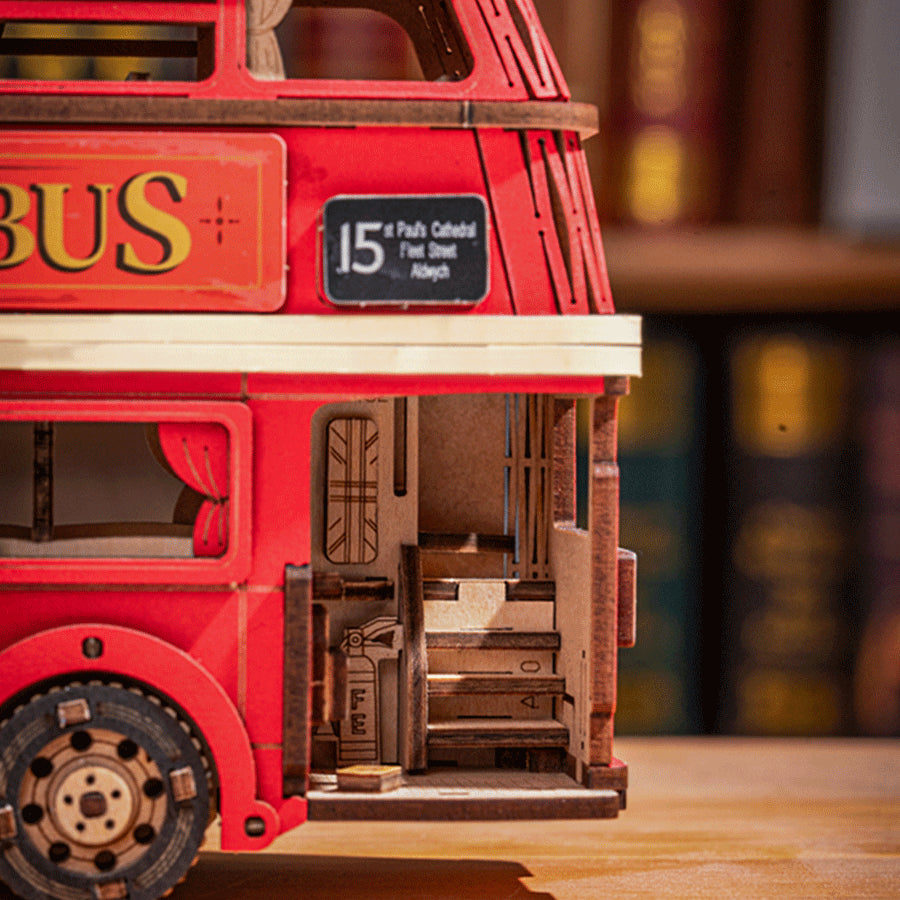 London Tour Bus - 3D Wooden Puzzle DIY - Rolife