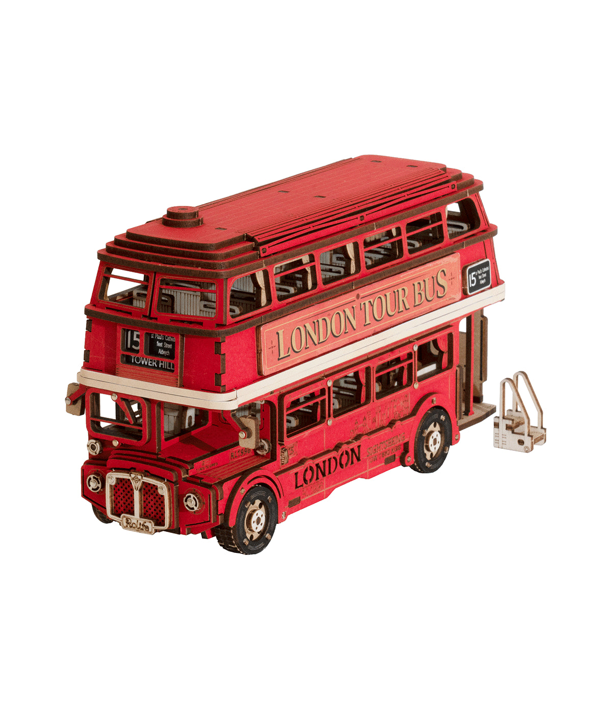 London Tour Bus - 3D Wooden Puzzle DIY - Rolife