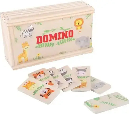 Trädomino med djurtema