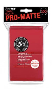 UP - Standard Deck Protector - PRO-Matte Red (100 Sleeves)