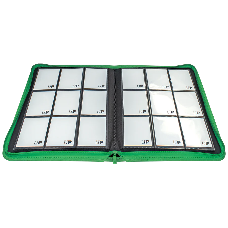 UP - Vivid:  9-Pocket Zippered PRO-Binder - Green