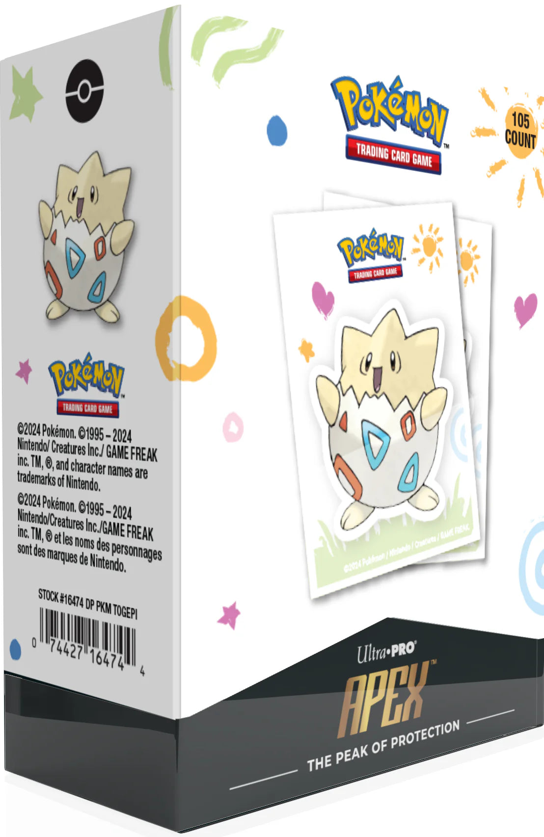 Ultra Pro - Togepi 105ct APEX Deck Protector Sleeves for Pokémon