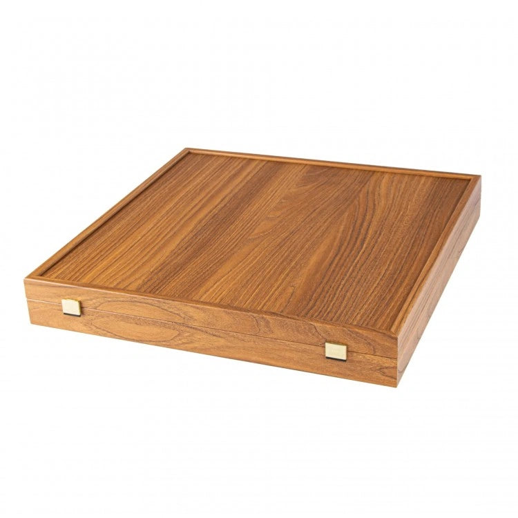 Walnut Schack set 50x50cm (Large) with Staunton Chessmen Manopoulos