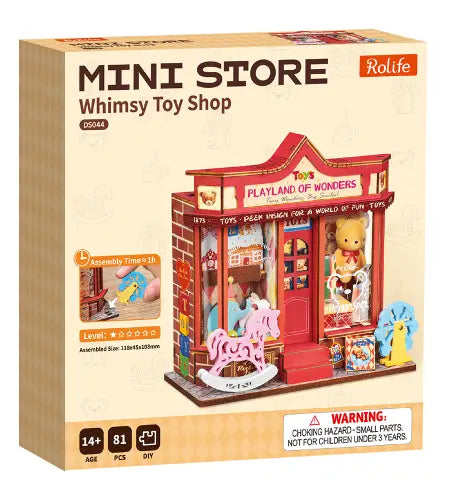 Whimsy Toy Shop - DIY Miniature House, Bookshelf Decoration Kit - Rolife