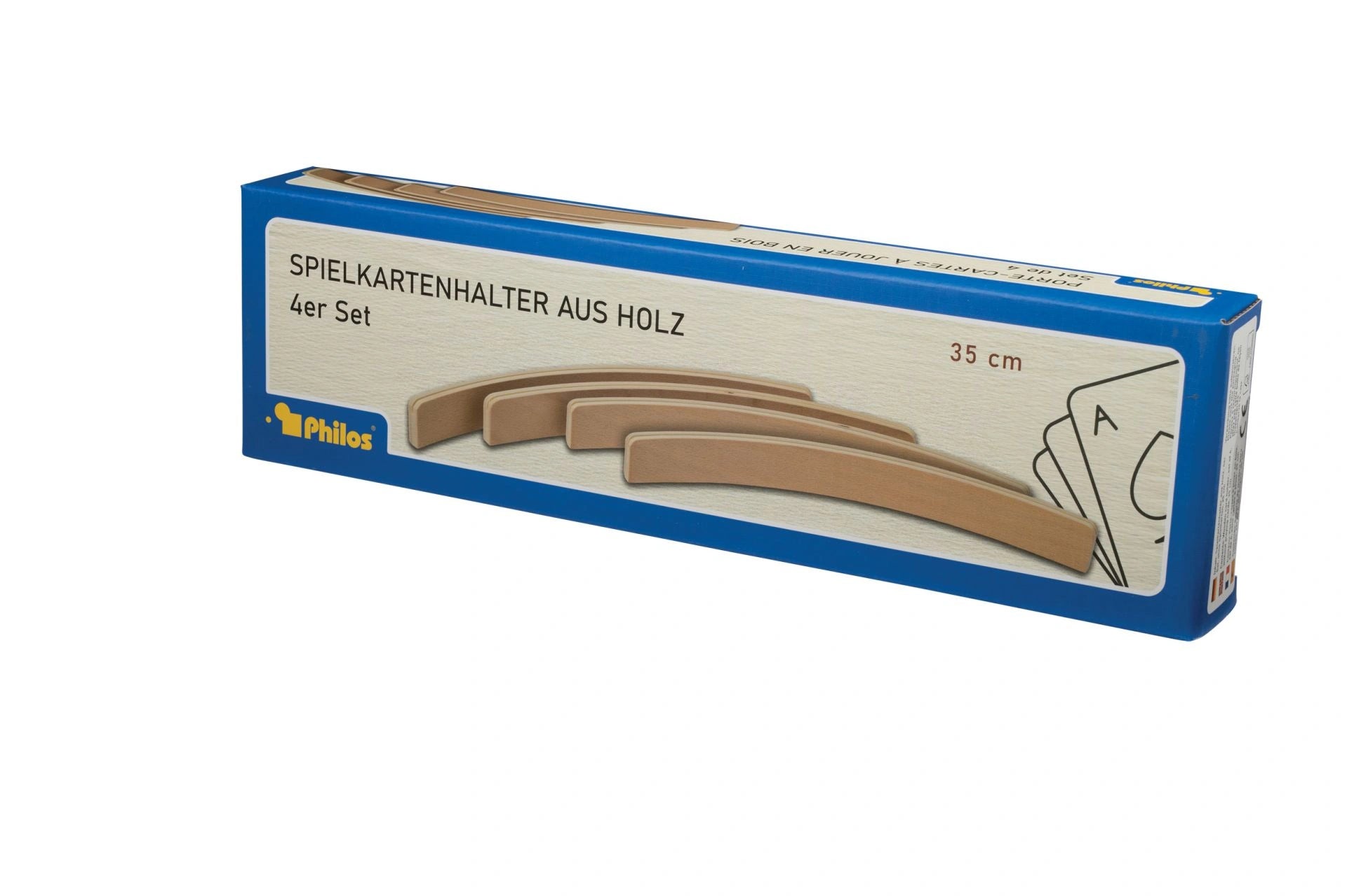 Wooden card holder, set of 4, 35 cm (6698)