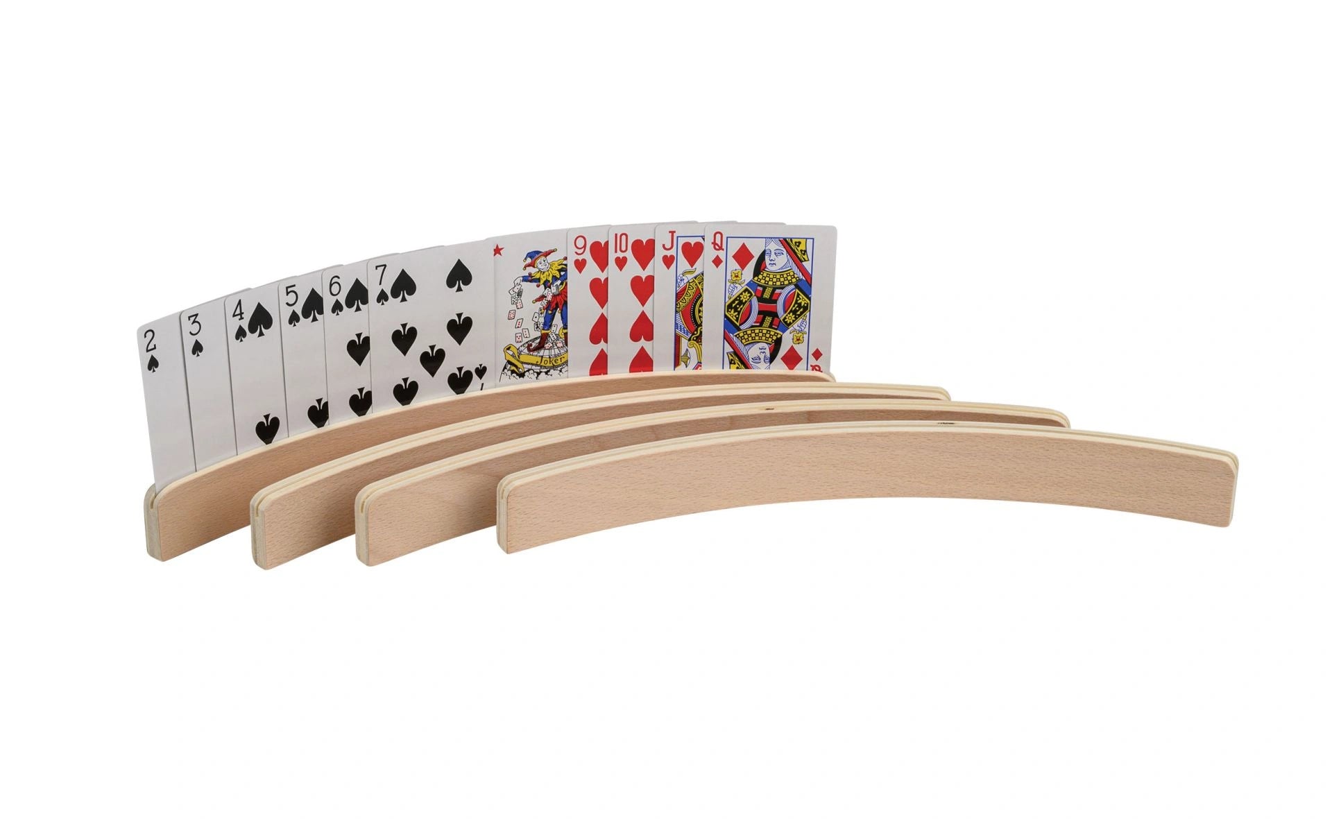 Wooden card holder, set of 4, 35 cm (6698)