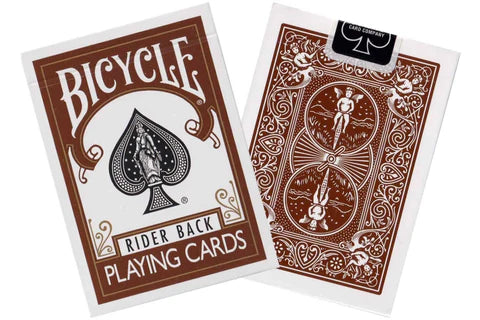 Bicycle Brown Rider Back cards