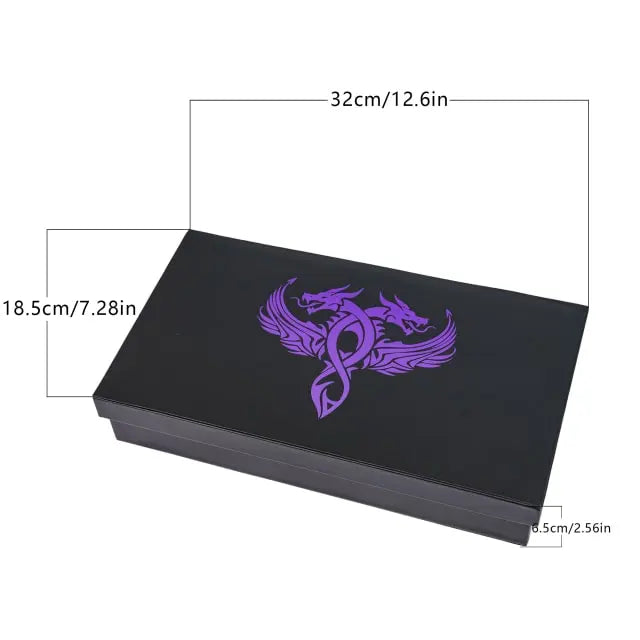 Leather Dice Tower & Storage Box (Purple)